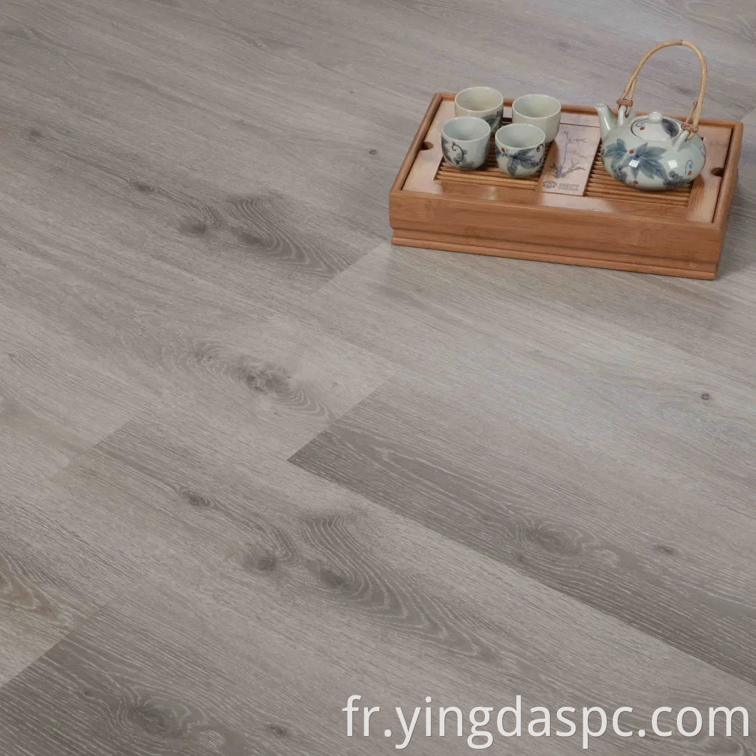 Plancher en vinyle étanche avec une couleur gris clair dégradé